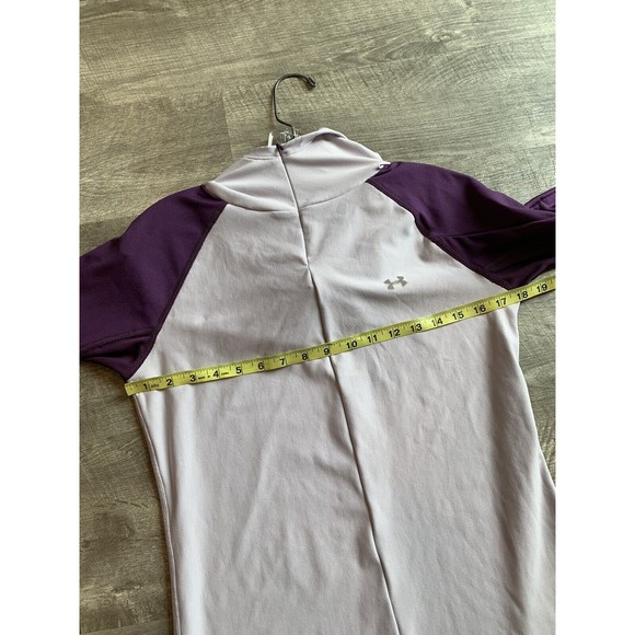 Under Armour Tech Graphic 1/4 Zip Long Sleeve hooded Running Top purple size L - Picture 8 of 11